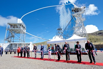 On Wednesday, 10 October 2018, more than 200 guests from around the world gathered on the northern array site of the Cherenkov Telescope Array (CTA) to celebrate the inauguration of the first prototype Large-Sized Telescope (LST). 